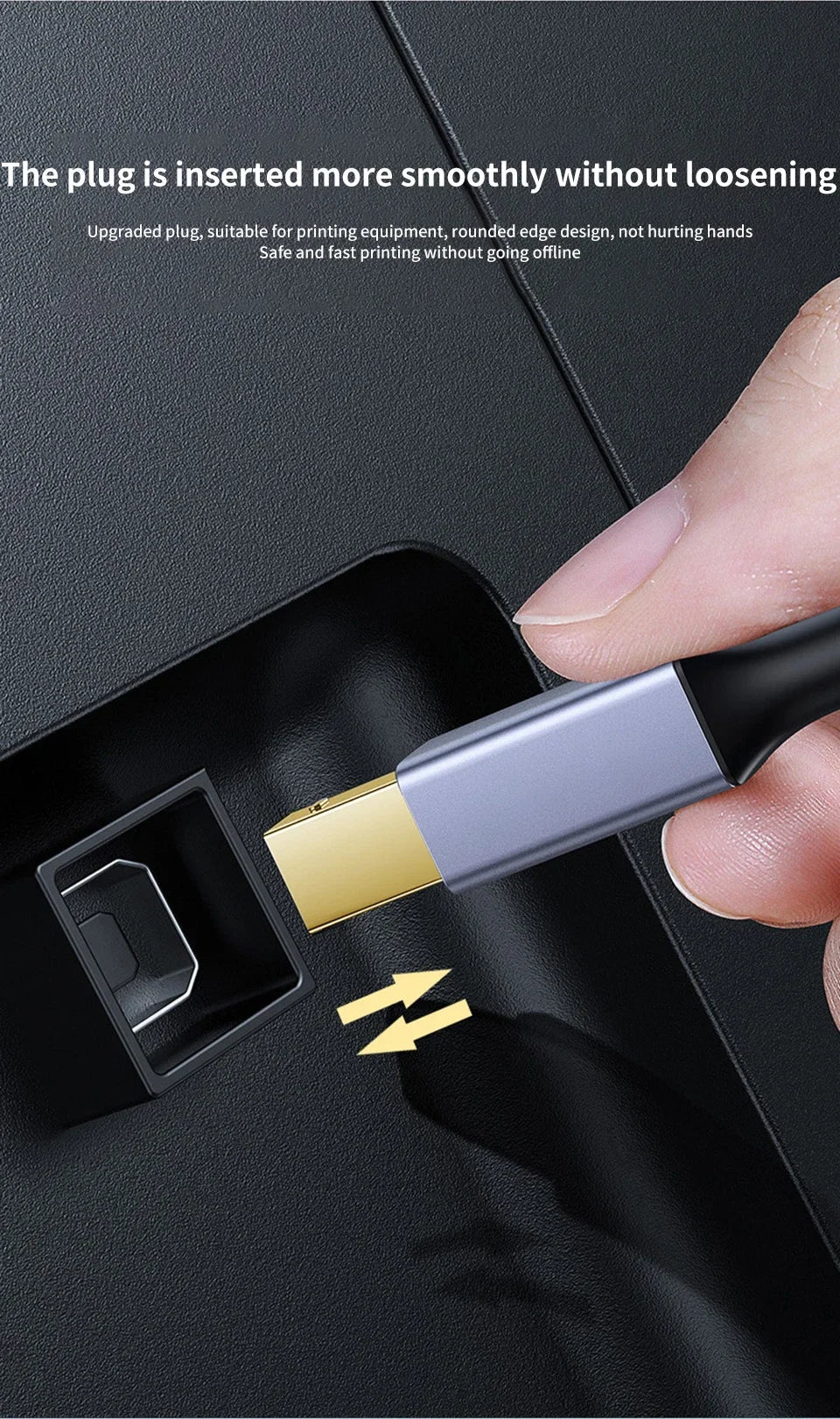 USB C to USB B 2.0 Printer Cable Electronic Organ Cable Type C USB B for Computer Laptop Phone to Fax Machine Scanner Universal