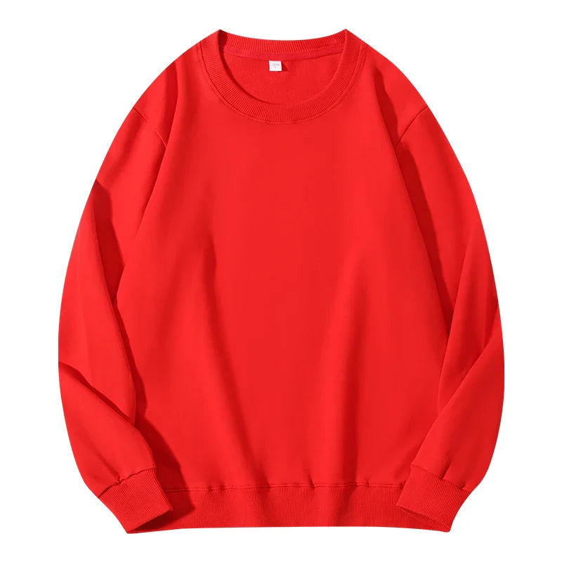 Autumn O-Neck Cotton Women's Sweatshirt Hoodies Basic Loose Casual Women Pullover Solid Sweatshirt Ladies Tops Factory Wholesale
