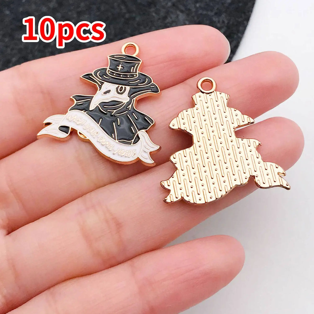 Mix 10/20 pcs of Alloy Enamel Halloween Charms Pendants, Suitable for DIY Necklace, Earring, Keychain Jewelry Making Accessory.