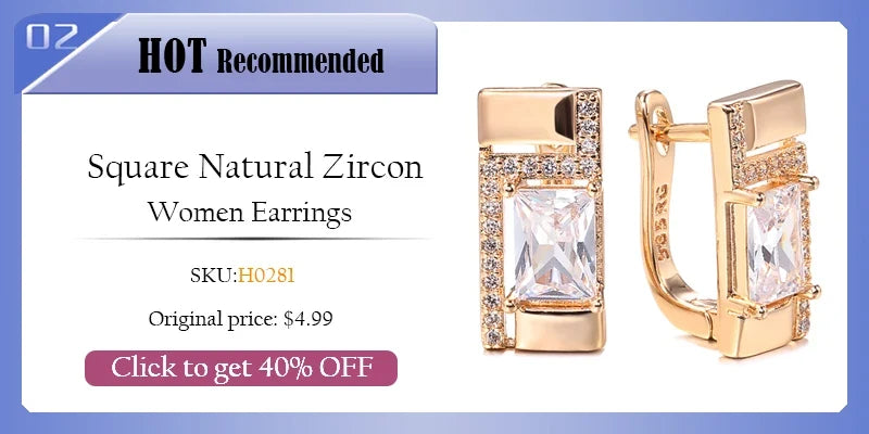 Kinel New 585 Rose Gold Long Earrings Trendy Natural Zircon Earrings Luxury Jewelry 2022 Gifts For Girls'Temperament Accessories