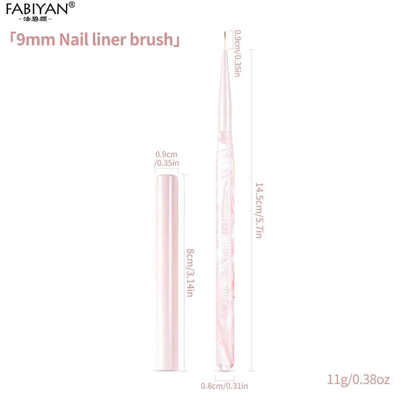 Nail Art Liner Brushes Elongated Lines Striping Drawing Painting Brushes For Manicure Beauty Salon Nails Products Manicure Tools