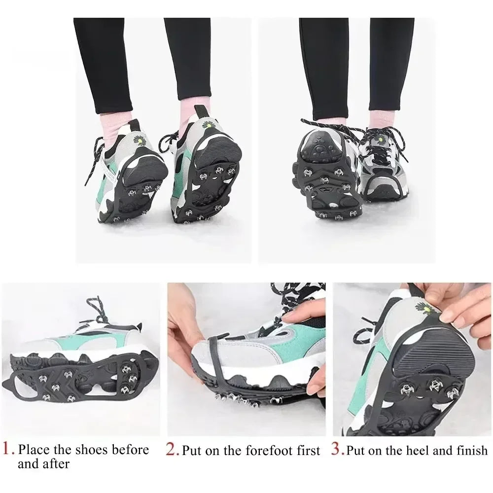 8 Teeth Ice Gripper Spike Shoes Winter Outdoor Anti-Slip Hiking Mountain Climbing Ice Snow Crampons Anti-slip Shoe Covers 2026