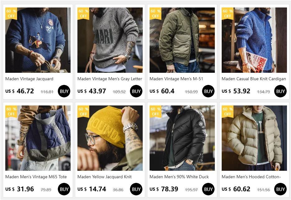 Maden Men's Retro J001 Detroit Jacket Heavyweight Canvas Hunting Coat Lapel Collar Work Jackets with Zipper for Spring Fall