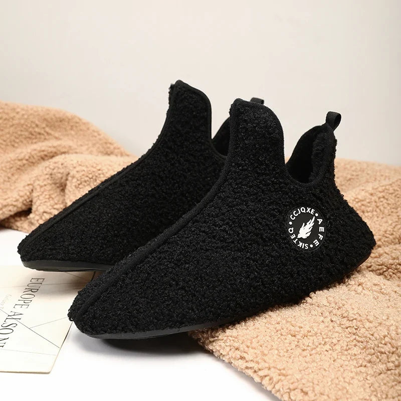 New Men Winter Slippers High Quality Light Weight Disign Shoes Fashion Women Plush Slipper Warm Slip on Casual Shoe for Couples