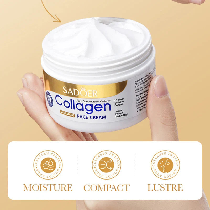SADOER Collagen Anti-wrinkles Face Cream sknicare Moisturizing Hydrating Anti-aging Faical Cream Beauty Face Skin Care Products