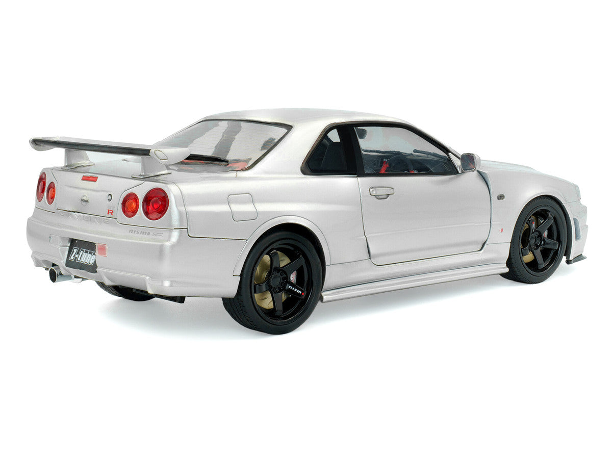 1999 Nissan Skyline GT-R (R34) Z-Tune RHD (Right Hand Drive) Silver Metallic 1/18 Diecast Model Car by Solido