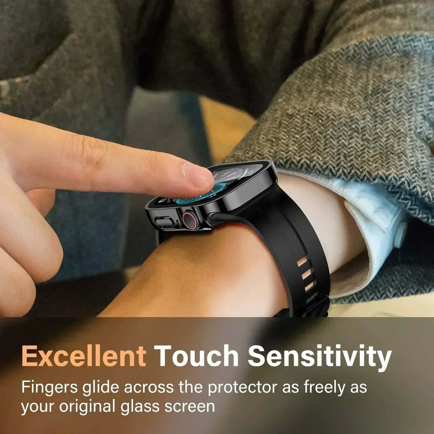 Screen Protector for Apple Watch 10 Case 46mm 42mm 45mm 44mm 41mm 40mm 44 Tempered Glass PC bumper Cover Series 7 8 9 SE 6 5 4