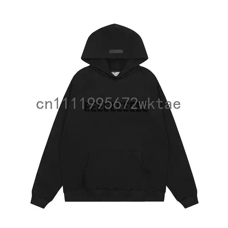 FW22 Men's Hoodies Jogging Set Luxury Design Chest Two Rows Plush Letter Hoodie Women's Loose Hoodie Fashion Unisex Pants Set