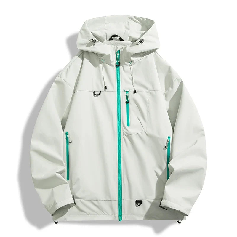 JNLN Unisex Waterproof Windbreaker Outdoor Sport Windproof Single-Layer Jacket Men Women Hiking Climbing Trekking Rain Coat