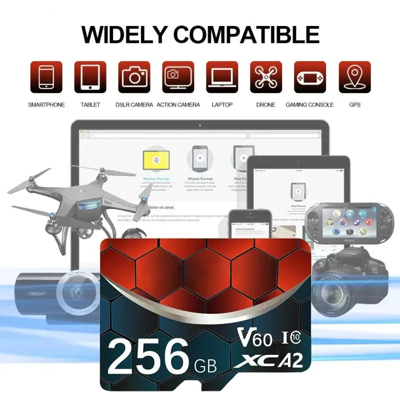High Speed Expansion Mobile Phone Memory Card 2TB TF Card 1TB Mini SD Card 512GB TF SD Card 256GB For Nintendo Switch Camera