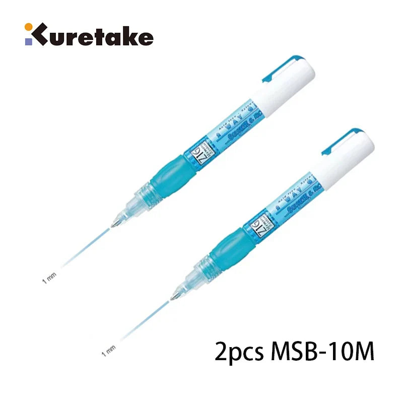Japan Kuretake Zig 2 Way Glue Pen(1mm/2mm/4mm/15mm) , Adhesive for Professional,Artists, Crafting, Scrapbooking, Gift Card