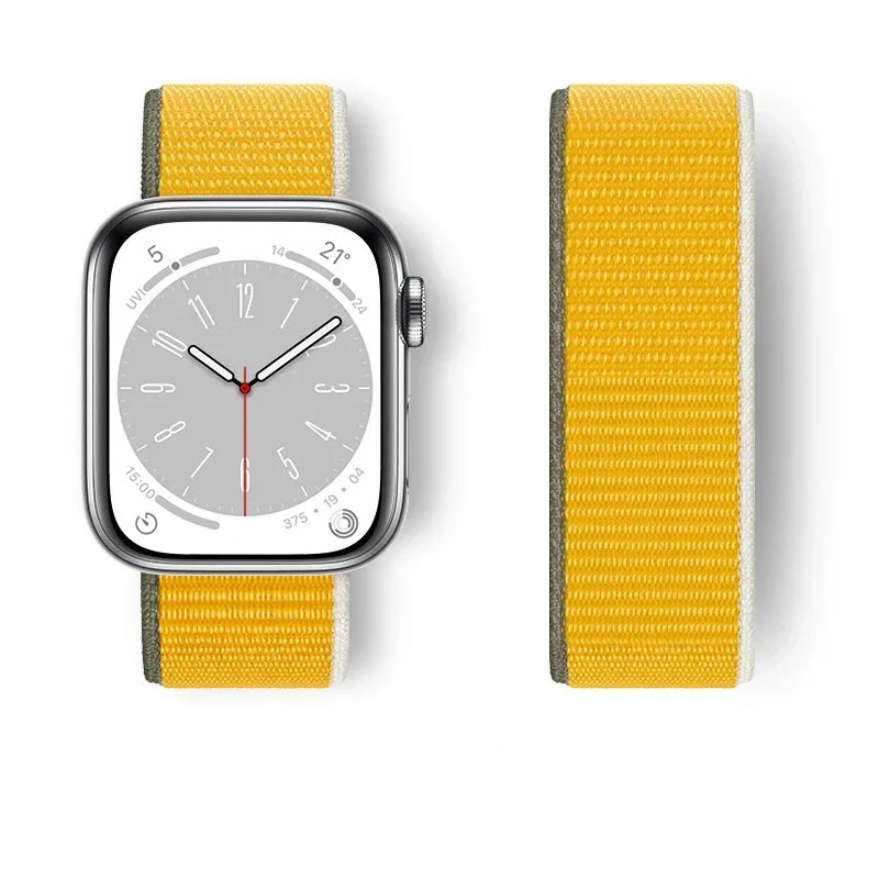 Nylon Sport loop Strap For Apple Watch Band 44mm 42/40mm 45mm  38/41mm pride Bracelet iwatch Ultra2 49mm Series 9 8 se 7 6 5 4 3