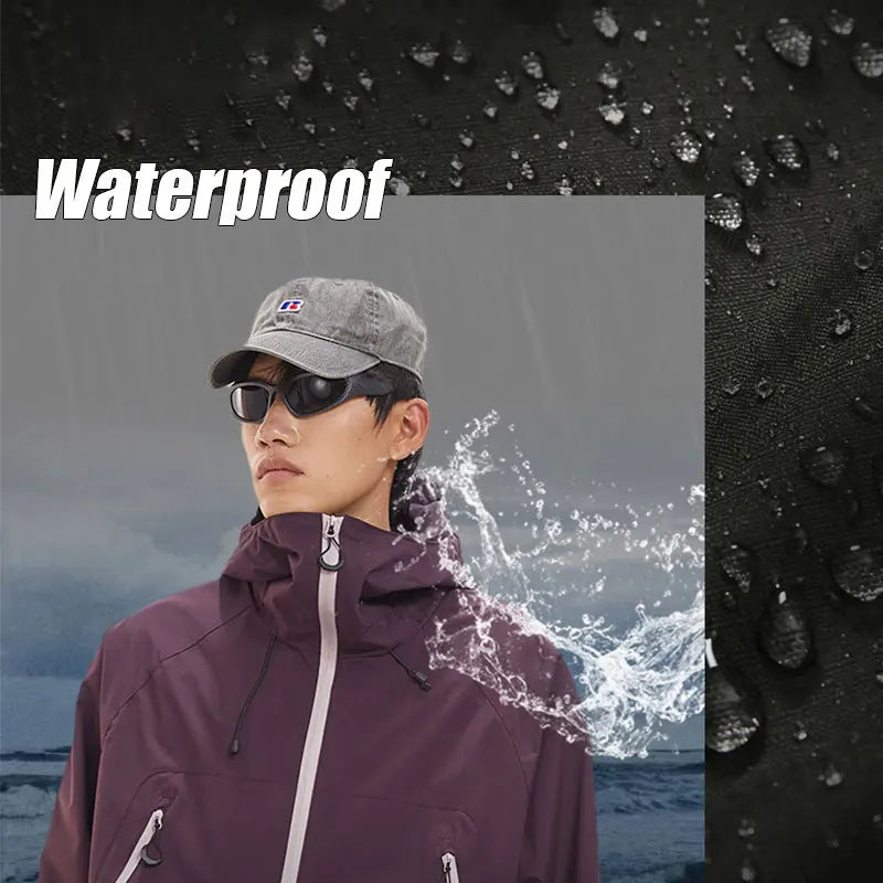New Men Waterproof Hiking Jacket Women Windproof Sports Coat High Quality Hooded Jacket Outdoor Ride Climbing Running Jacket