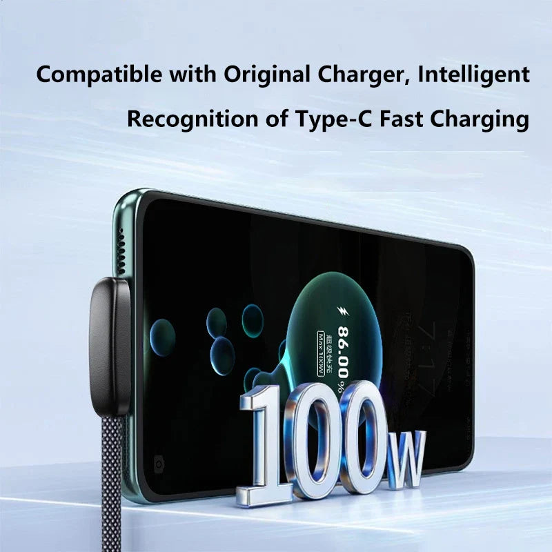 New 100W USB To Type C Fast Charging 90° Elbow Data Cable PD USB C Super Charging Game Cable For Samsung Huawei Realme iPhone