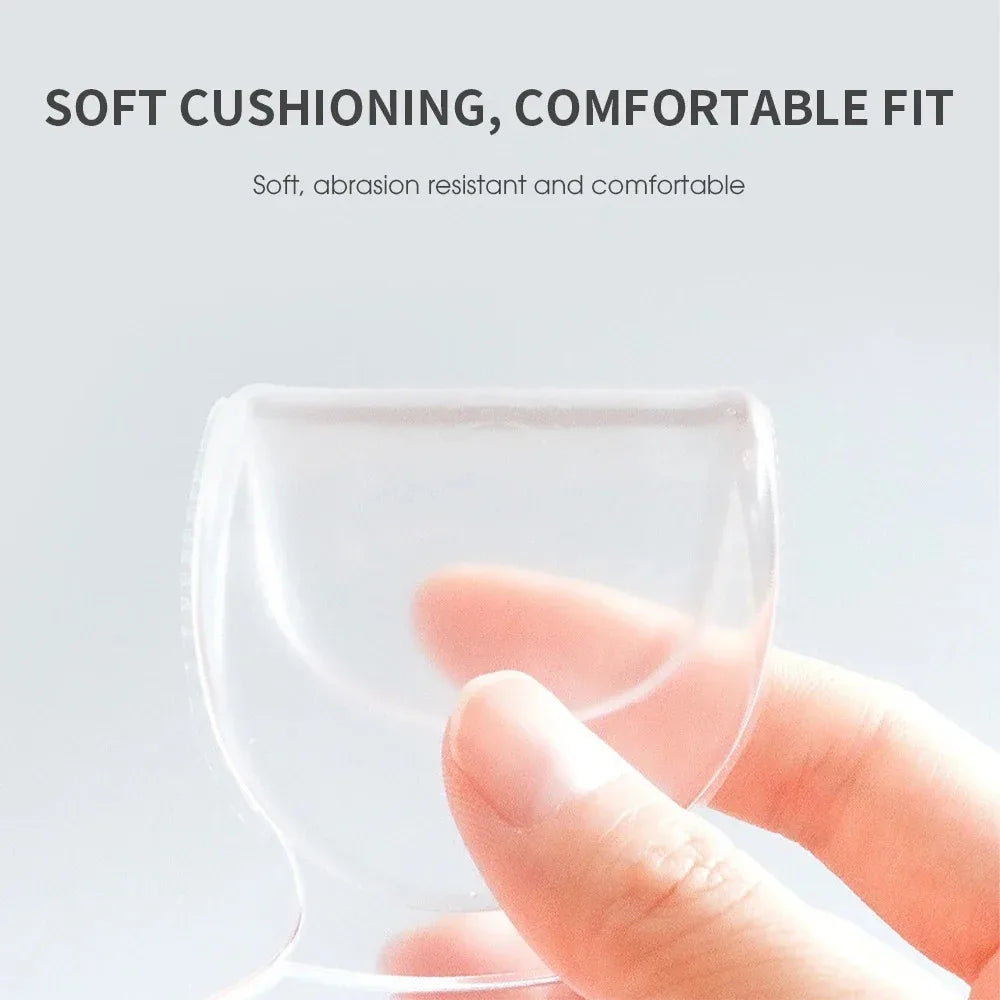Soft Silicone Heel Grips Anti-Chafing Heel Protectors Cushion Pads for Women High Heels Comfortable Half Size Shoe Inserts