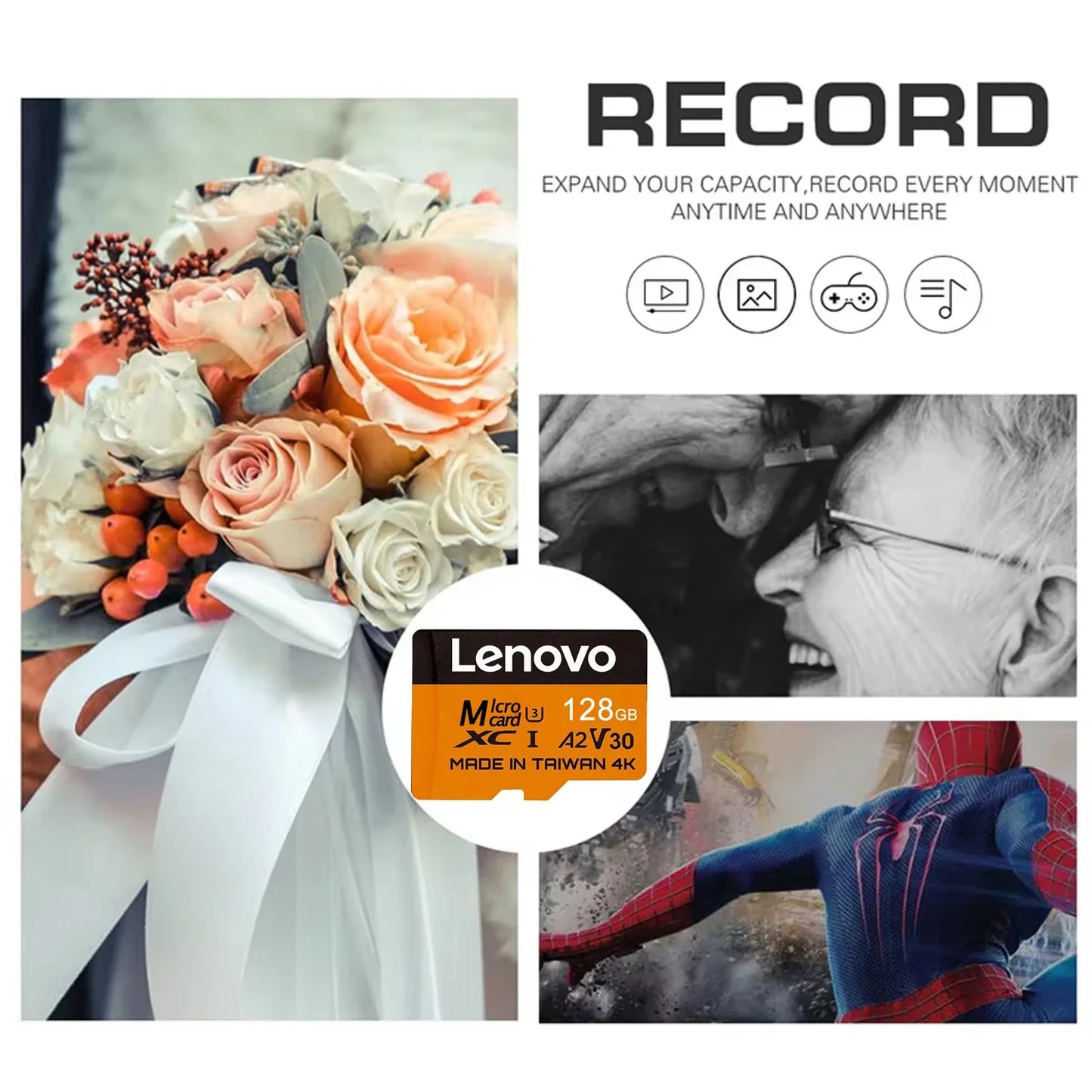 Lenovo High Speed Cartao De Memoria U3 V30 UHS-1 Class 10 Storage Card 1TB 512GB Micro SD Card Flash Cards For Nintendo Switch