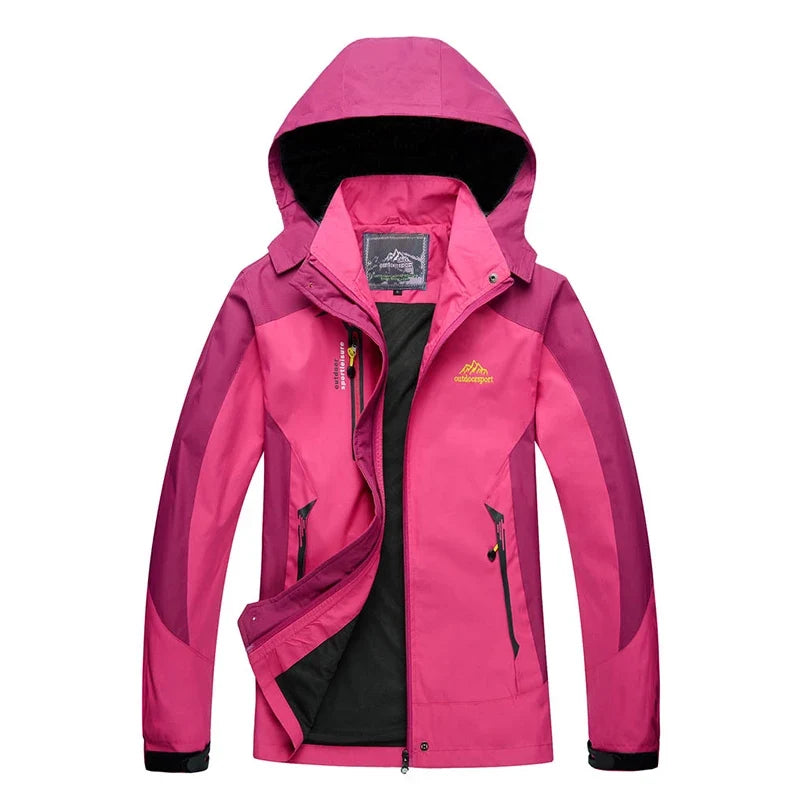 TRVLWEGO Women's Waterproof Hiking Jacket Windproof Windbreaker Camping Hunting Climbing Trekking Fishing Coat Outdoor Clothing