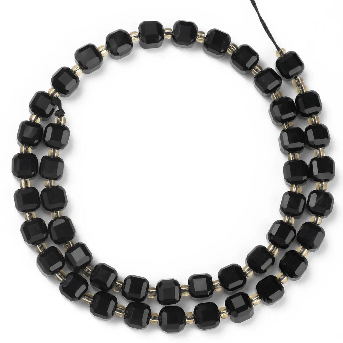 Natural Stone Faceted Square Black Agate Cube Spacer Beads For Jewelry Making Diy Bracelet Necklace Beading Accessories