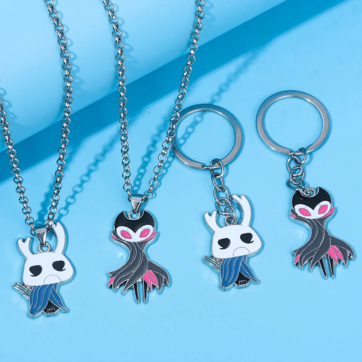 Game Hollow Knight Keychain The Grimm Theater Master Metal Keychain Pendant Game Peripheral Jewelry Unisex Keychain Pendant