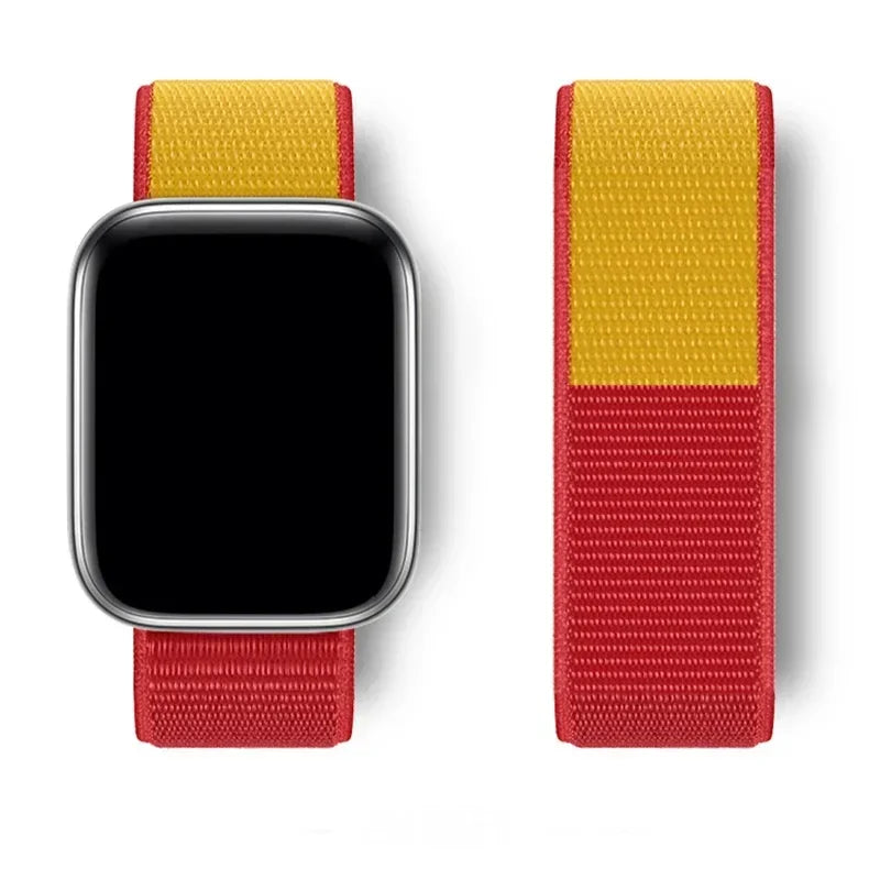 Nylon Sport loop Strap For Apple Watch Band 44mm 42/40mm 45mm  38/41mm pride Bracelet iwatch Ultra2 49mm Series 9 8 se 7 6 5 4 3