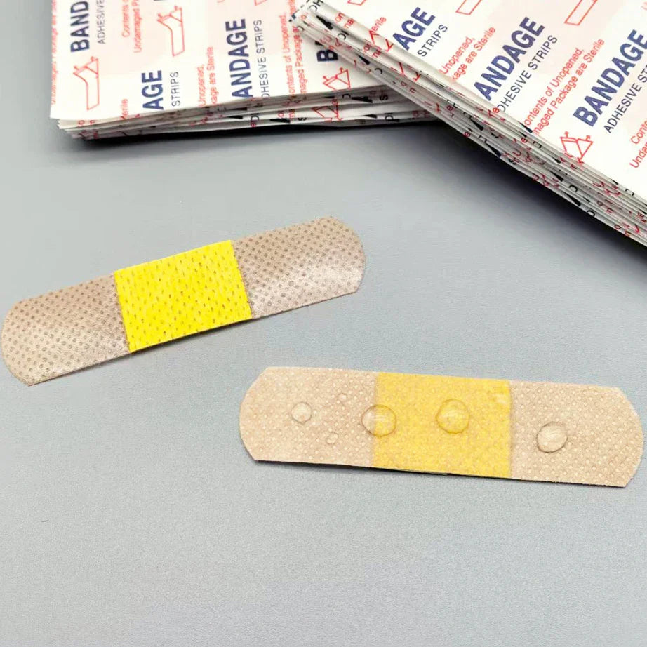 50/100Pcs Waterproof Breathable Cushion Adhesive Plaster Wound Hemostasis Sticker Band First Aid  Medical Gauze