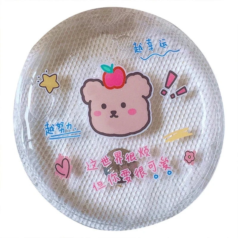 Winter Reusable Mini Round Hand Body Warmer Cute Cartoon Pattern Gel Liquid Heat Packs Portable Instant Self Heating Bag