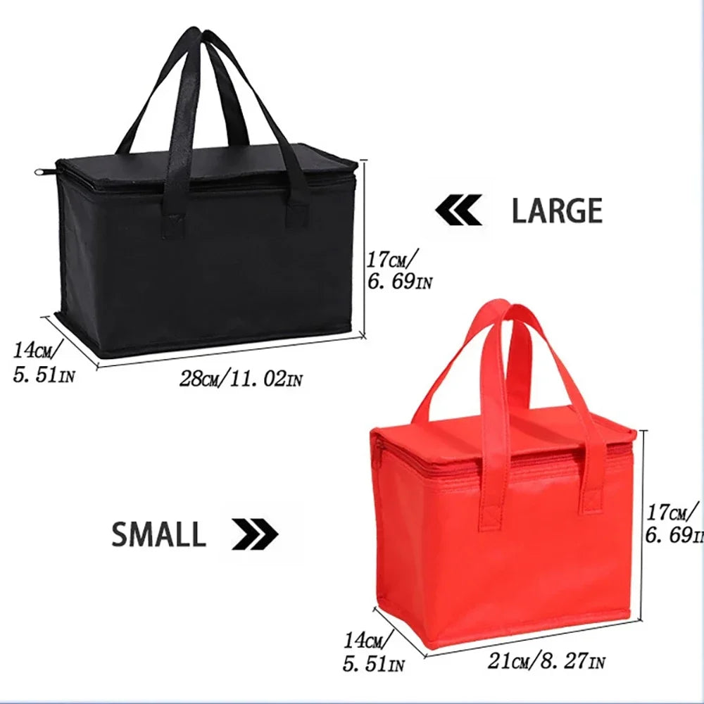 Foldable Insulated Lunch Cooler Bag Portable Thermal Food & Drink Carrier for Picnic Work Beer Delivery