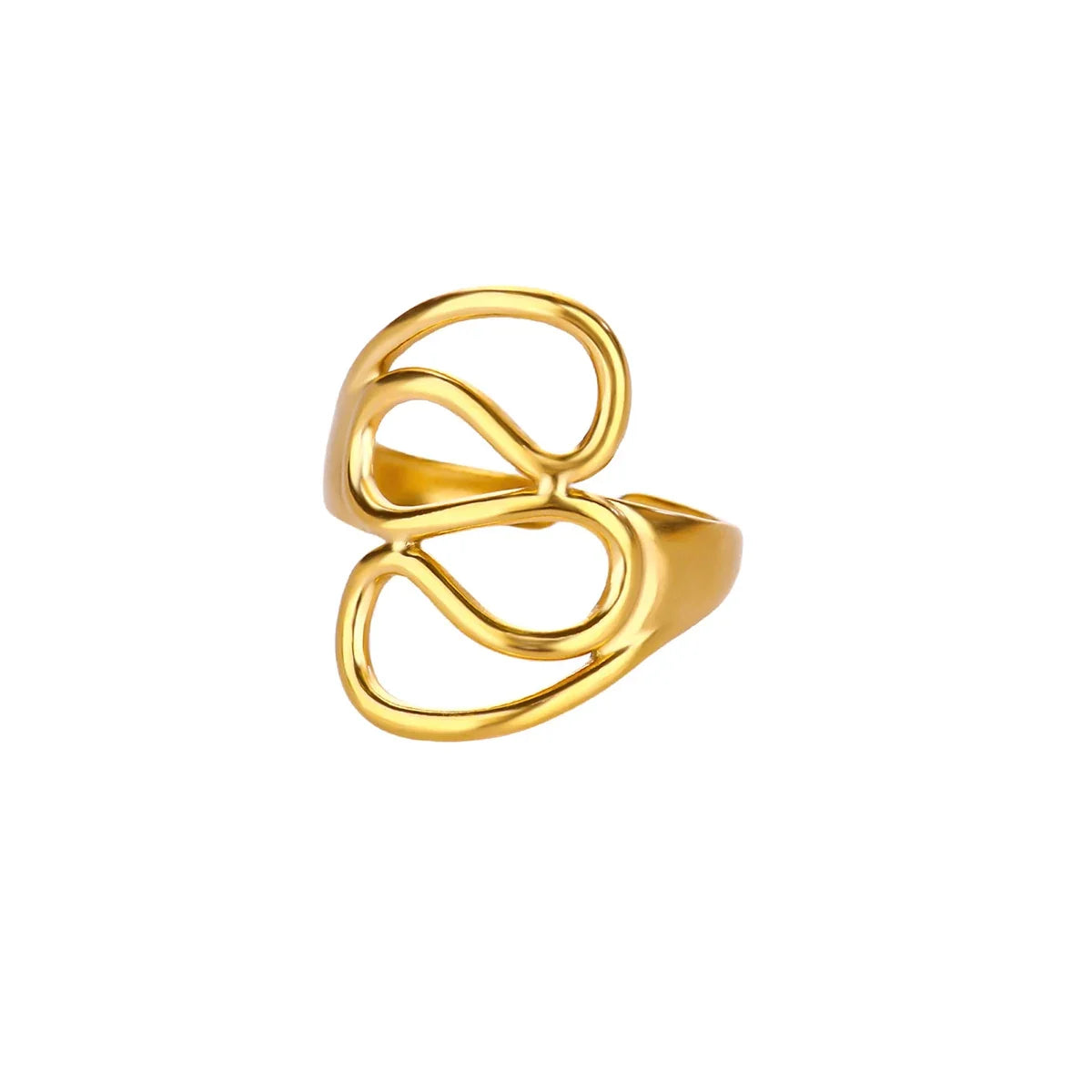 Stainless Steel Geometric Irregular Rings For Women Minimalist Open Adjustable Rings Daily Jewelry Wedding Anniversary Gifts