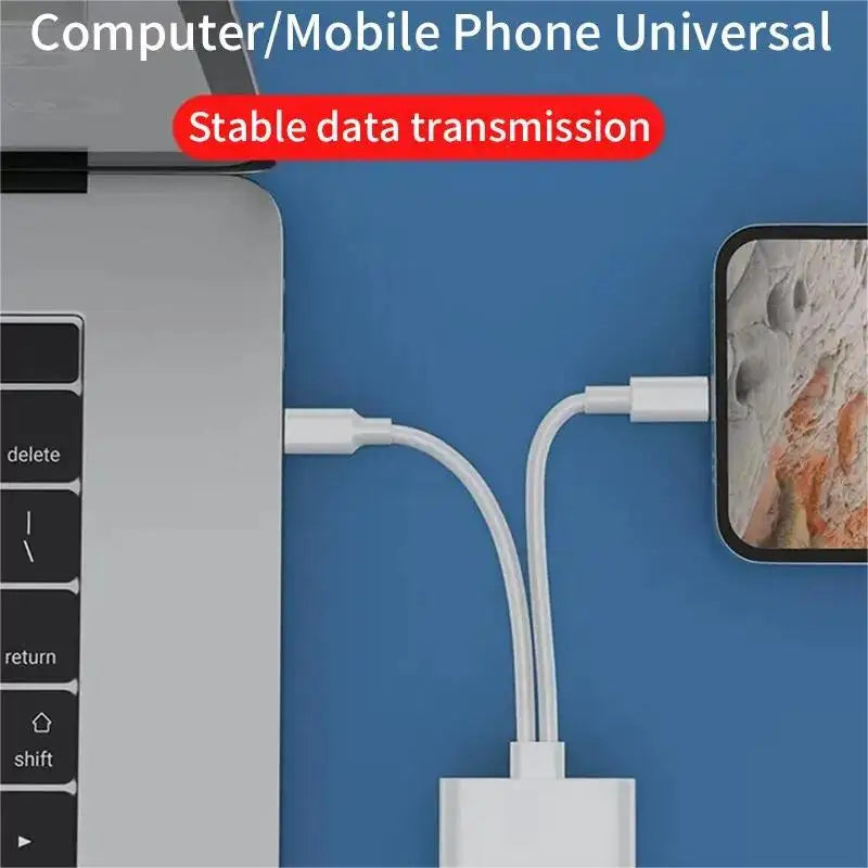 Lightning Type 2 In 1 OTG Card Reader to SD TF Memory Card Adapter For PC Laptop iPhone Multi Smart Cardreader No APP Requires