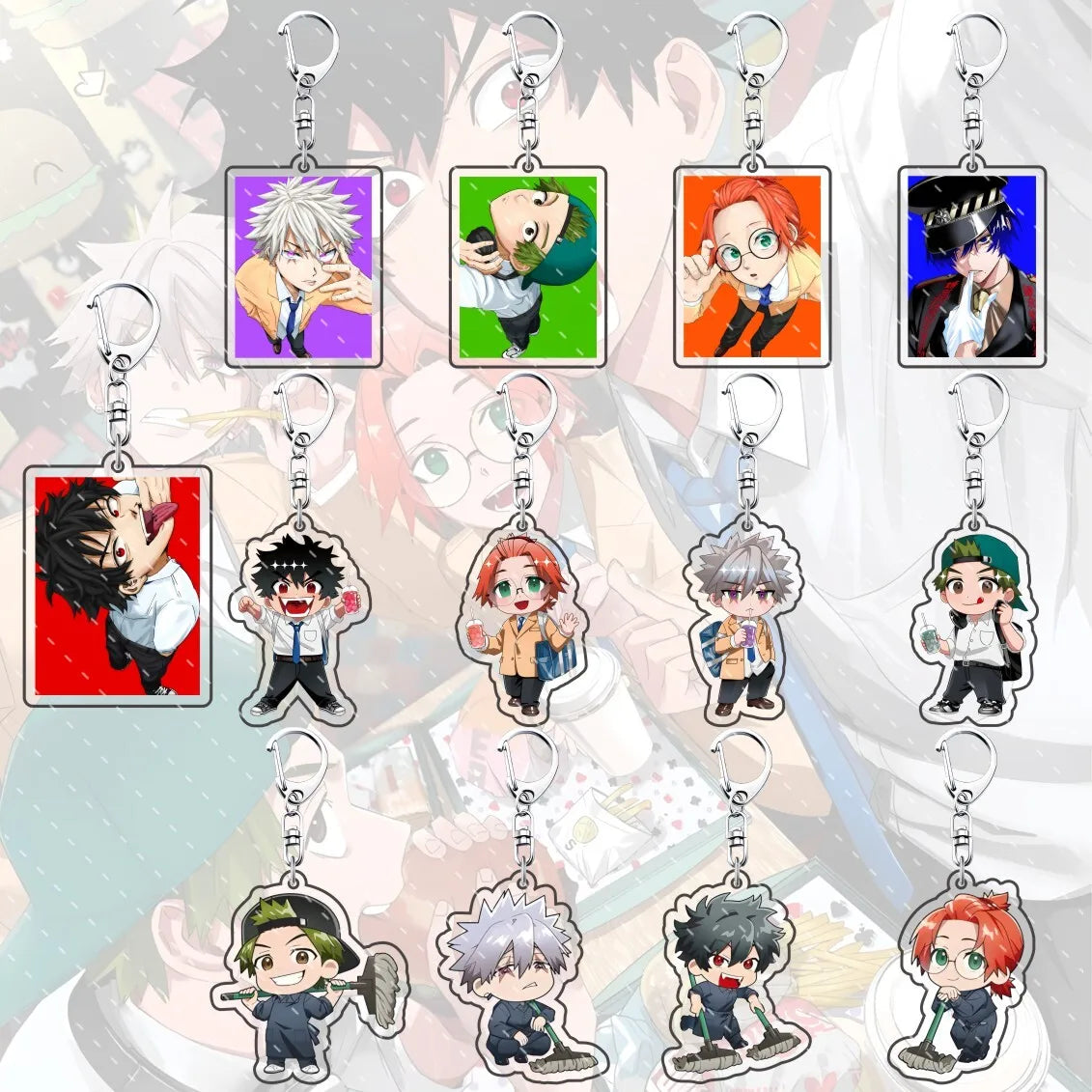 Comic anime Phantom Busters 6 cm acrylic backpack pendant cute keychain decoration collectible gift