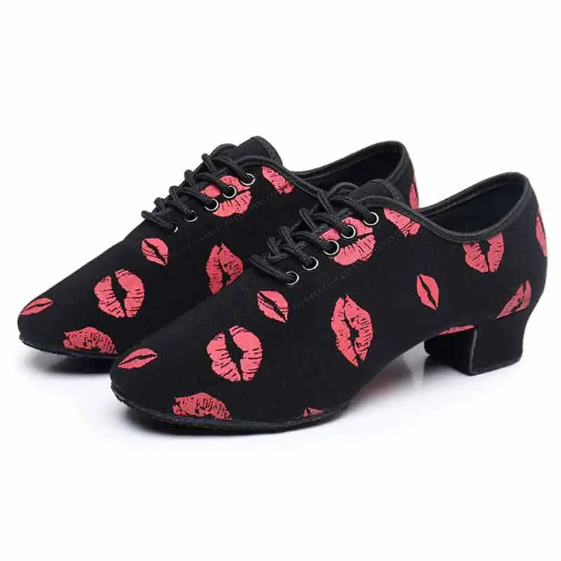 Women Latin Dance Shoes Jazz Ballroom Salsa Dancing Shoes Woman High Heels Children Training Modern Tango Dance Sneakers Female