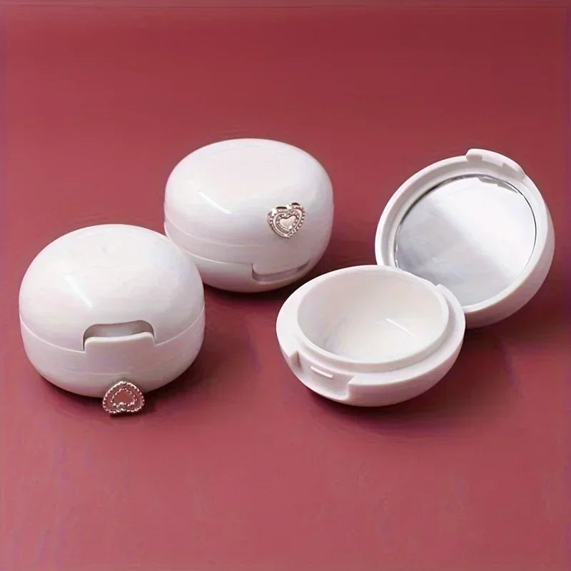1pc Lip Balm Container with Mirror and Applicator - Portable Cream Packaging Case - Essential Beauty Product for On-the-Go