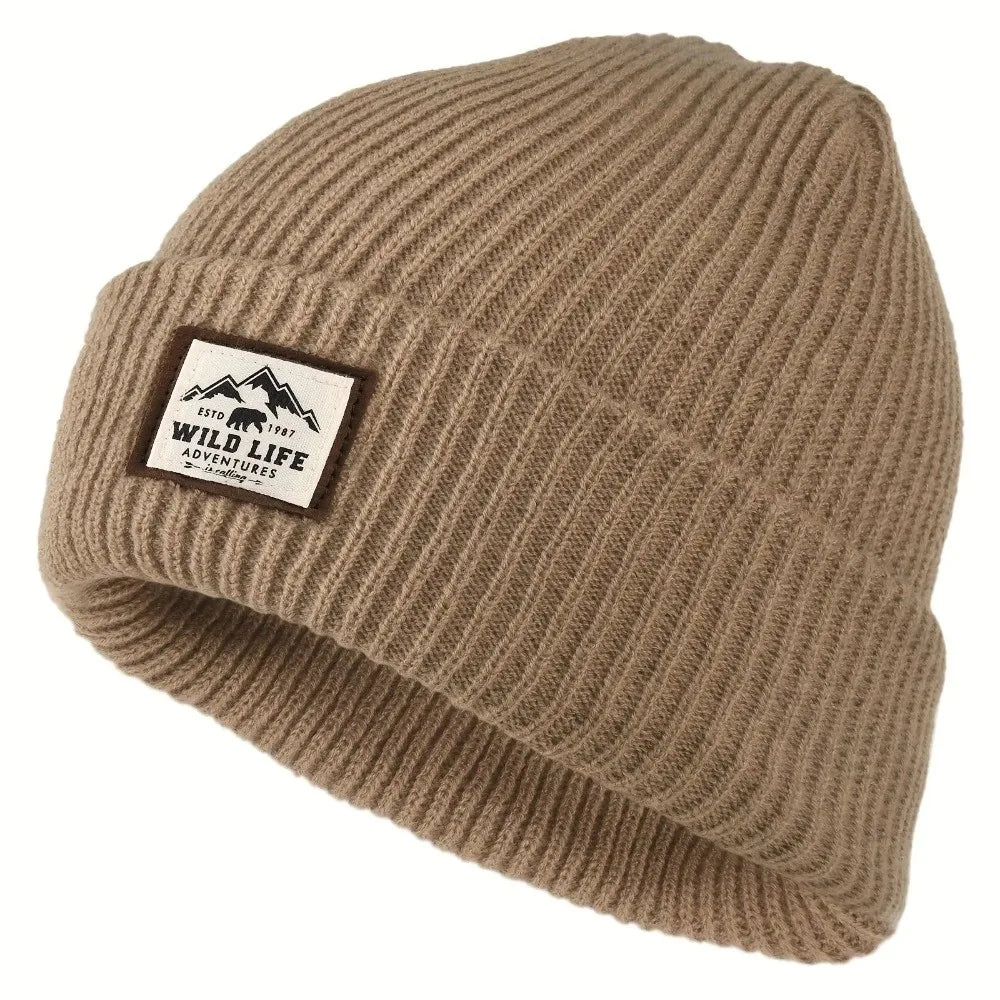 New Warm Outdoor Fleece Sports Hat Windproof Ear Protection Beanie Hats Knitted Thickened Winter Cap Men Women