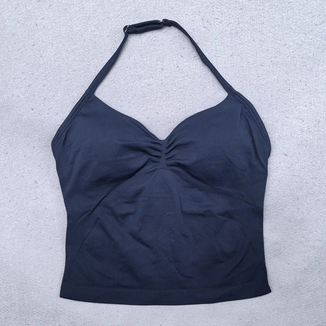 Adjustable Open Back Yoga Top Moisture Wicking Gym Tank