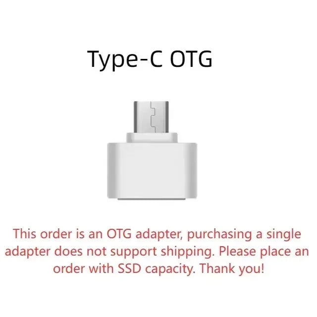 USB 3.1 high-speed external portable hard drive 4TB large capacity portable SSD solid state drive suitable for laptop MAC/PC