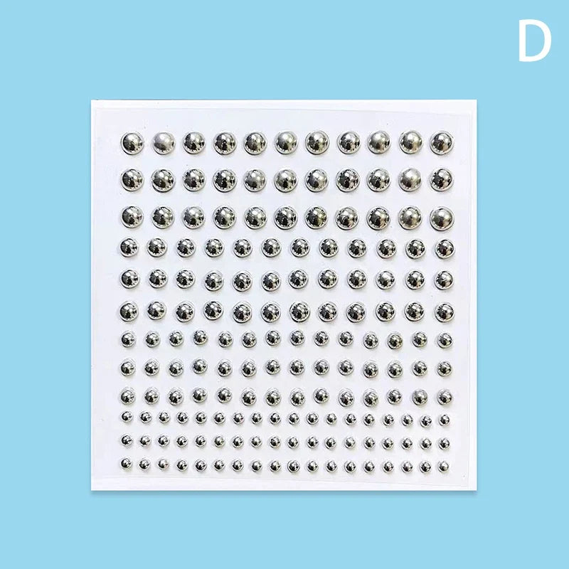 165/180Pcs Sparkly Crystal Nose Studs Set Stick On Rhinestone Body Lip Gems Fake Non Piercing Decoration For Women And Teens