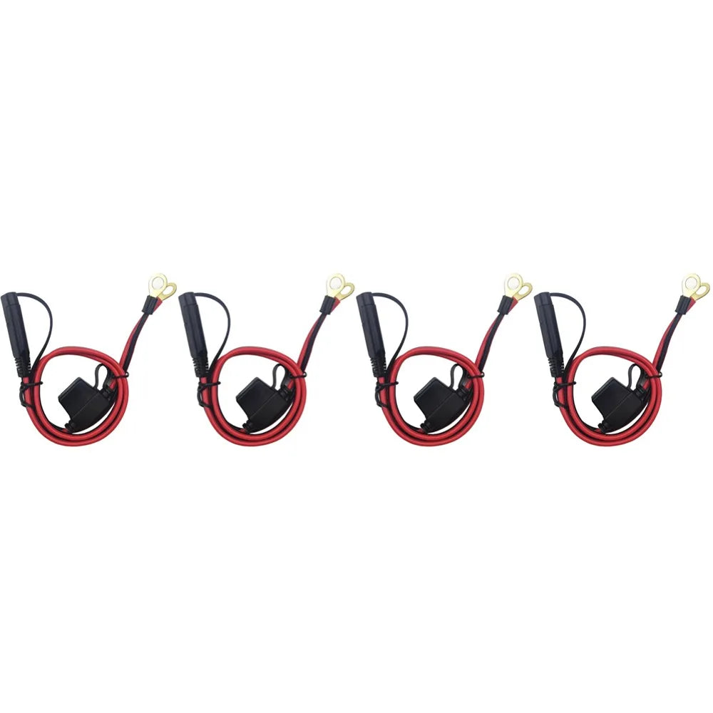 Charger Cable For Motorcycle Battery Terminal To SAE Quick Extension Cable With 10A Fuse O Connector Battery Charger Adapter