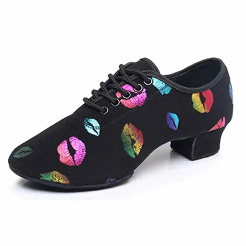 Women Latin Dance Shoes Jazz Ballroom Salsa Dancing Shoes Woman High Heels Children Training Modern Tango Dance Sneakers Female
