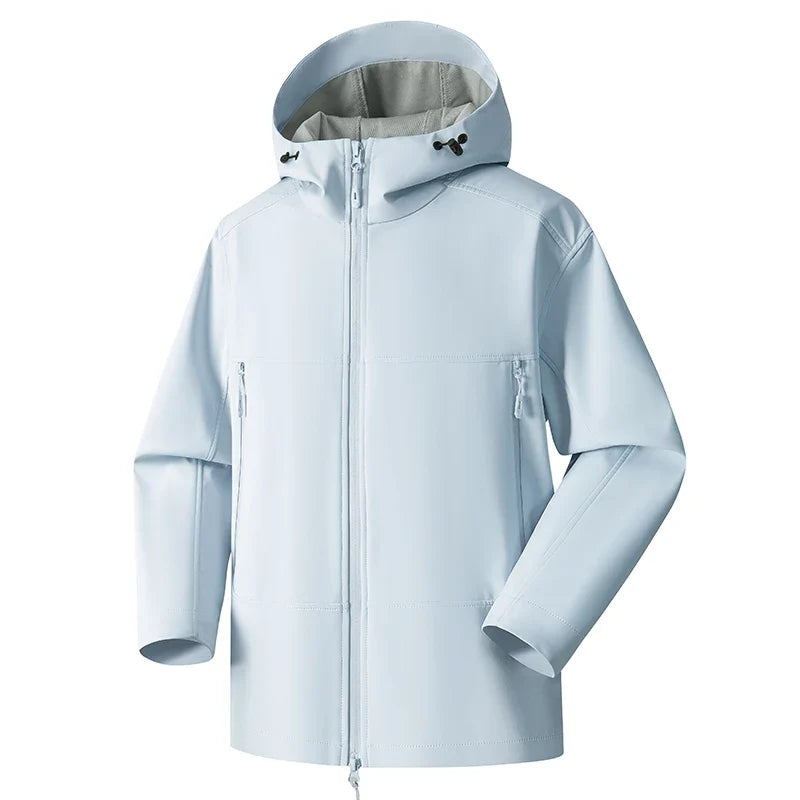 Unisex Waterproof Windproof Hooded Jacket Multi Color Outdoor Hiking Coat
