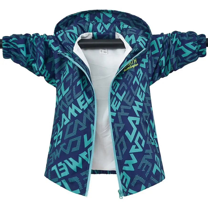 Korean Fashion Jacket For Girls Teenager Casual Gradient Hooded Coat Boys Blazer Spring Autumn Windproof Sweet Coats Windbreaker