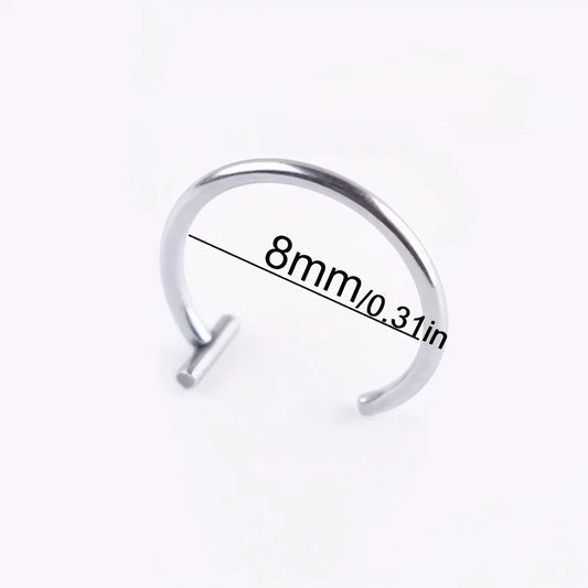 1PCS Fake Piercing Lip Rings Nose Nostril Ring Septum Clip On Mouth Ring Fake Piercing Body Clip Hoop