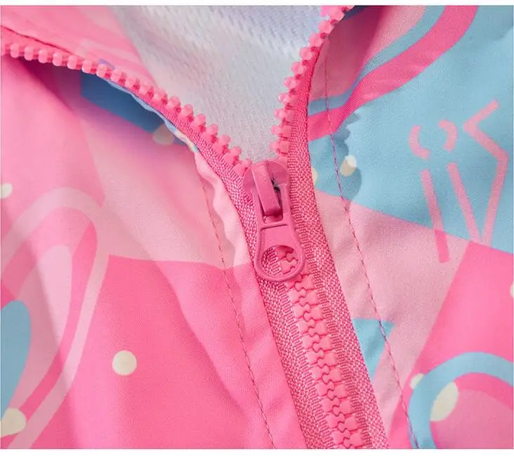 Korean Fashion Jacket For Girls Teenager Casual Gradient Hooded Coat Boys Blazer Spring Autumn Windproof Sweet Coats Windbreaker
