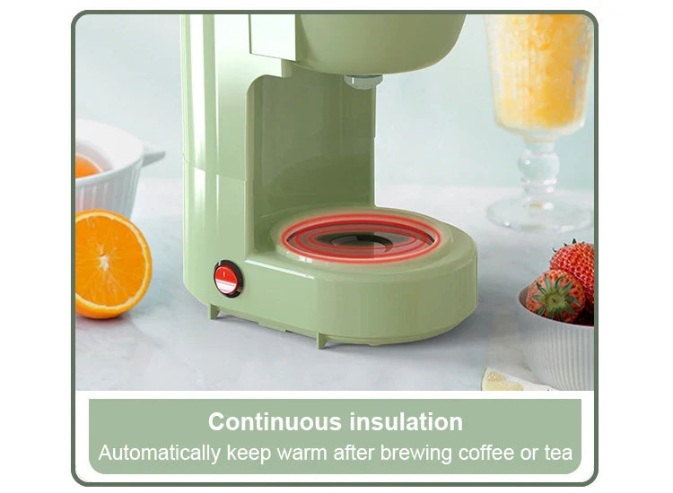 110V Automatic Electric Espresso Coffee Maker Cafe Drip American Latte Coffee Brewing Machine Household Mini Glass Boiler Teapot