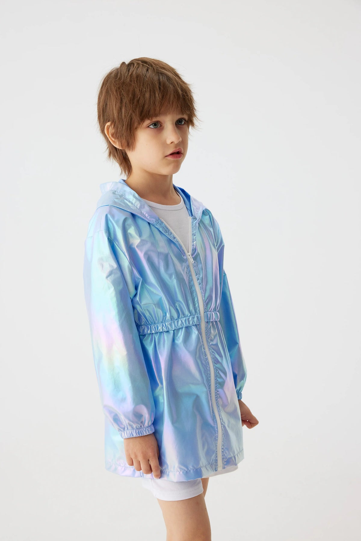 Girl's Spring and Autumn Children's Light and Thin Breathable Zipper Coat Jacket for Boys and Girls Fashion Thin Jacket