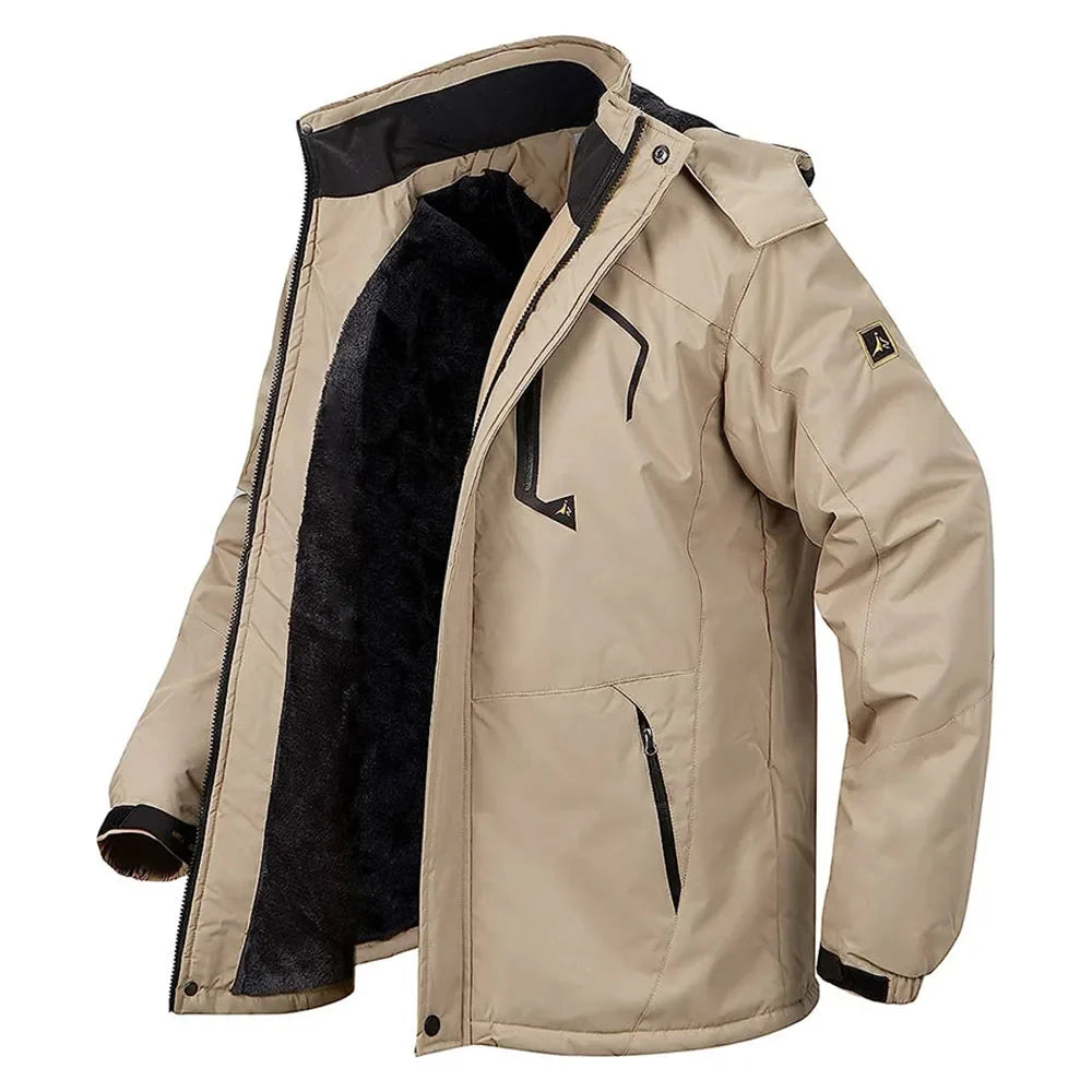 Men's Winter Parkas Outdoor Jacket Thicken Fleece Warm Waterproof Windbreaker Ski Jackets Climb Men Thick Coat Hot Sale