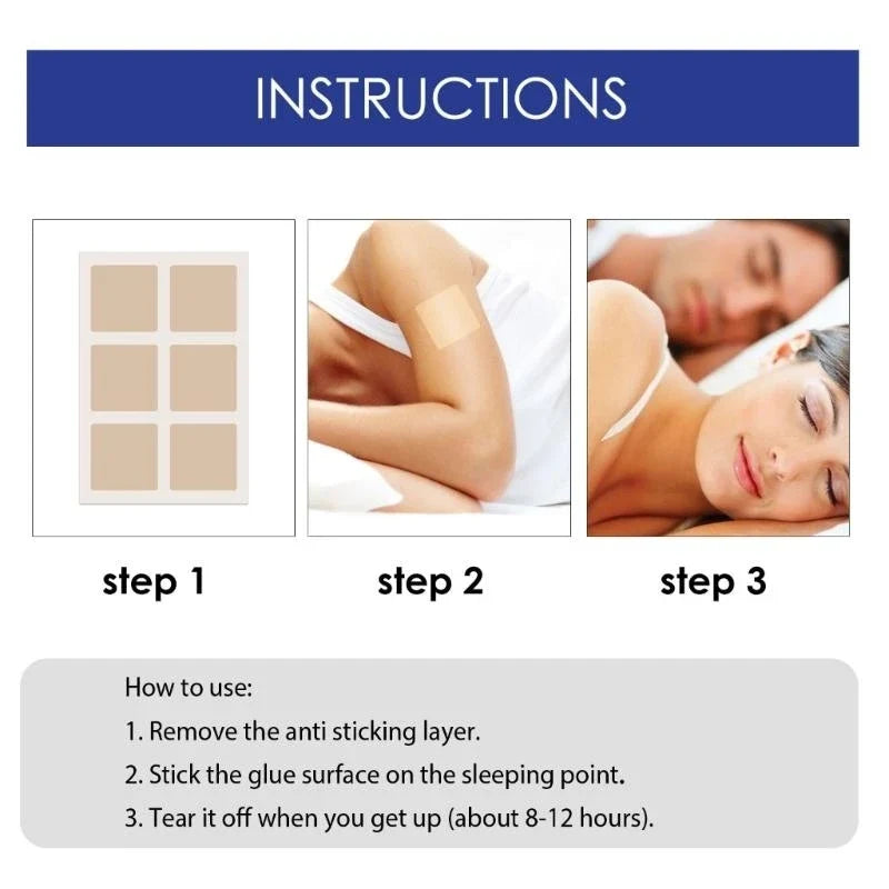 Sleep Aid Patch 48Pcs Improve Sleep Quality Relieve Insomnia Stress Soothing Deep Sleep Transdermal Stickers for Adult Restful