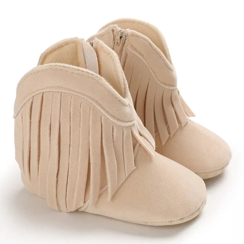 Baby Boys Girls Winter Boots 0-12 Months Western Denim First Walkers Warm Casual Fashion