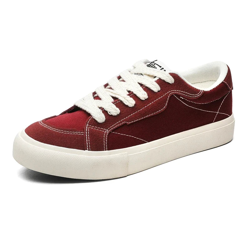 Mens Cowboy canvas Shoes Breathable Trend Mens board Shoes Thick Sole Trend Comfortable student Skateboard Trainers Footwear
