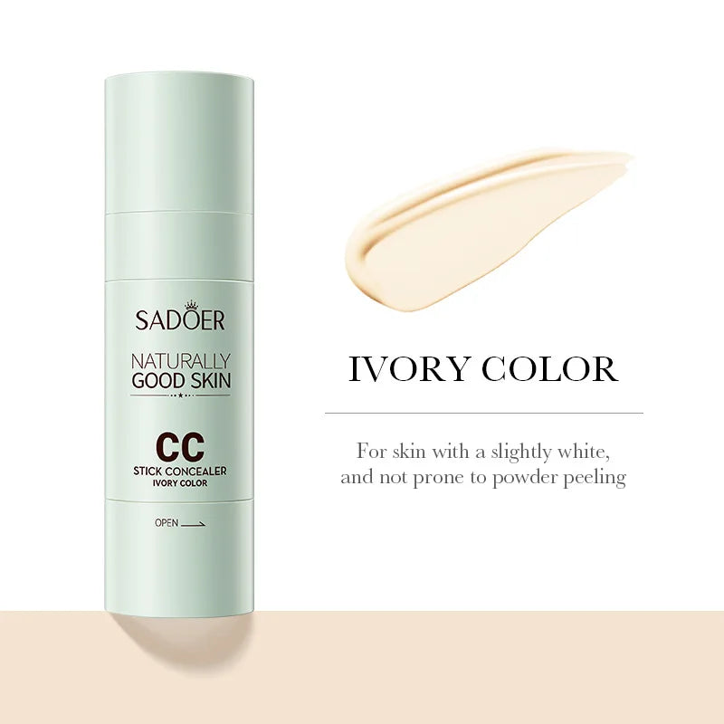SADOER Concealer CC Stick Concealer Not Take Off Makeup Waterproof Consolidation Moisturizing Makeup Concealer