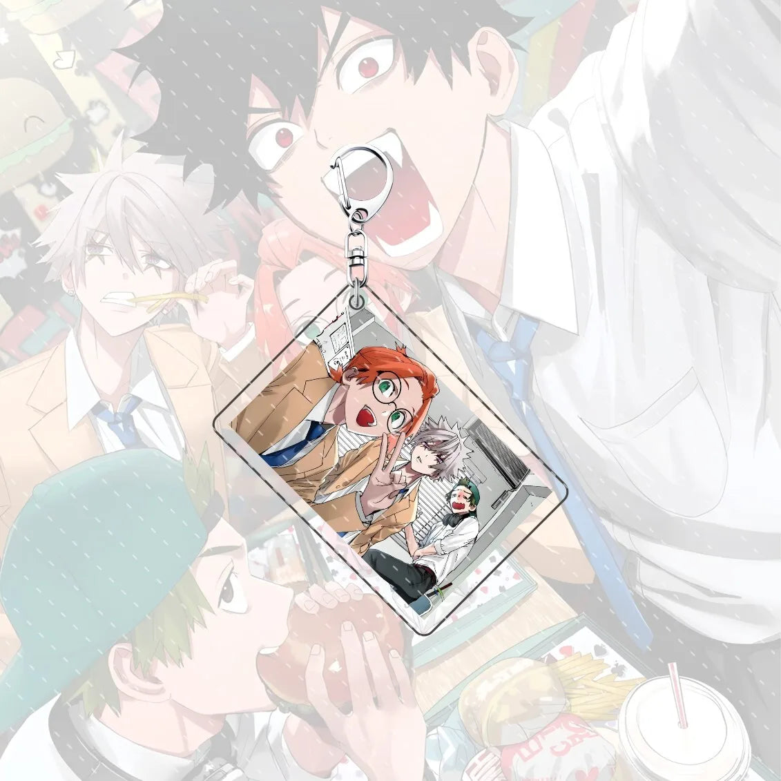 Comic anime Phantom Busters 6 cm acrylic backpack pendant cute keychain decoration collectible gift